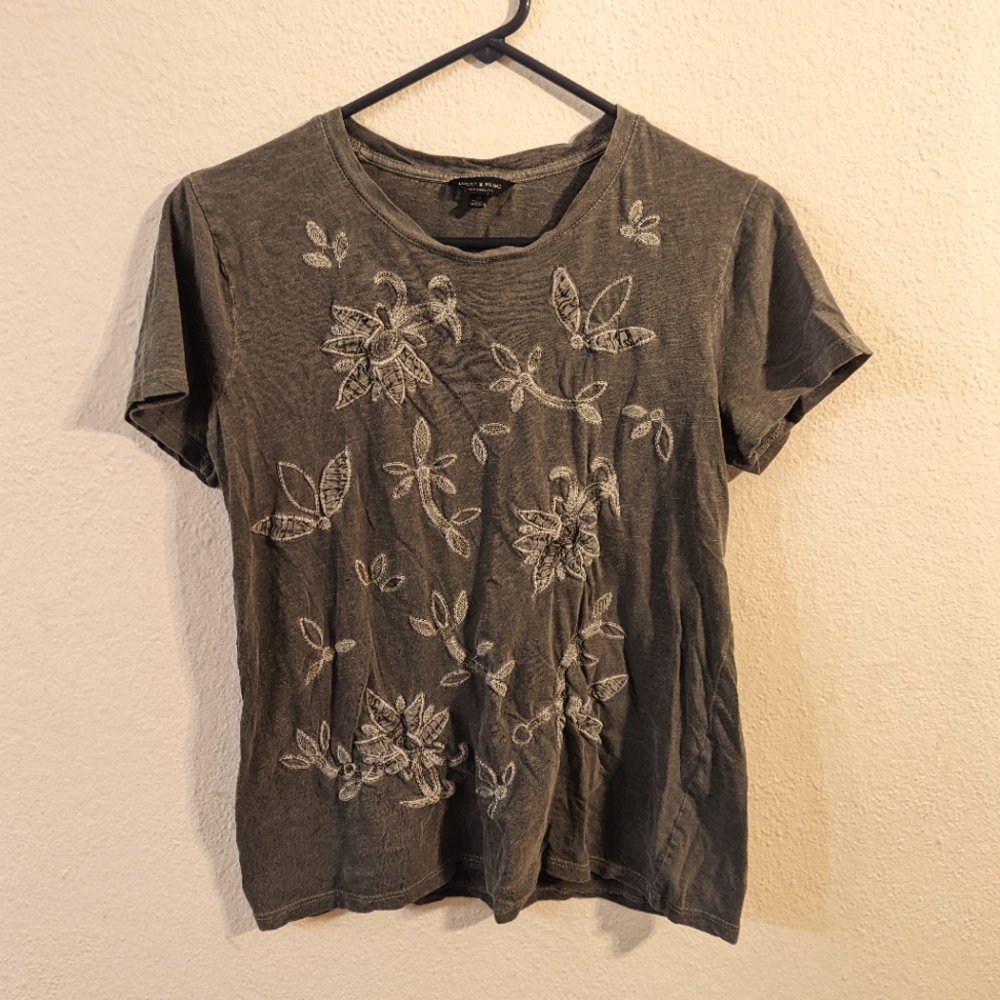 Lucky Brand Embroidered Tee